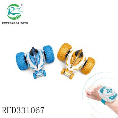 China RC Hobby Kids Radio Control Toys 2.4G RC Stunt Rotate 360 ​​Degree Wrist Rc Car Toys Watch Control Car for sale