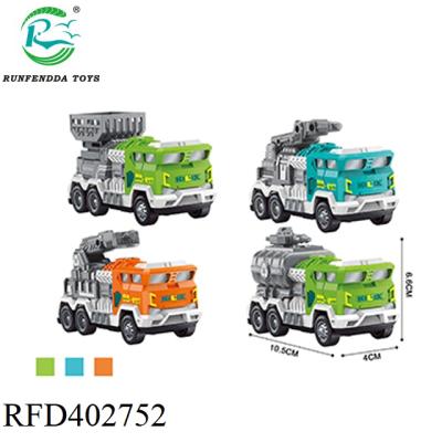 China Model Car Diecast Toy Vehicles Sanitation Truck Alloy Car Back Car Wholesale Simulation Model Pull for sale