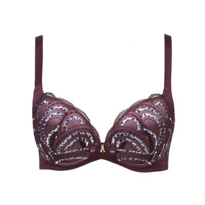 China Wholesale custom made ladies sexy lingerie one piece plus size underwear purple bra for fat women for sale