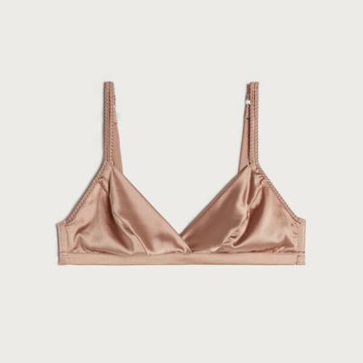 China No ring hot sale sexy women's sexy women's triangle cup lingerie set QUICK DRY steel bra ice silk french bra sets for sale