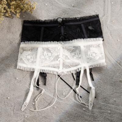 China New European and American sexy joint sexy appeal waist embroidery lace socks underwear QUICK DRY hanging adjustable garter belt for sale