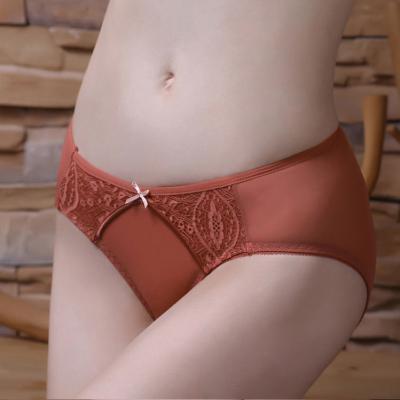 China Women Sexy Performance Antibacterial Sheer Lace Panties Briefs Ladies Sexy Sheer Voile Modal Panties With Lace for sale