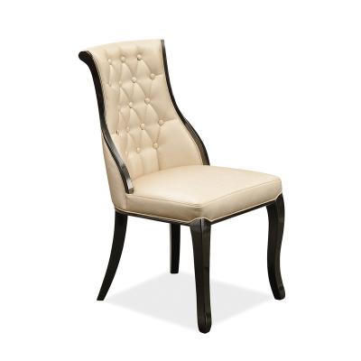 China High Quality Modern Restaurant Room Furniture Wood Upholstered Tufted Back Dining Chair for sale