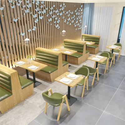 China Eco - Friendly Double Side Booth Button Fabric Upholster Table And Chairs Restaurant Booth Seating Furniture for sale