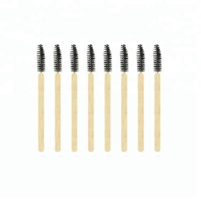 China Eco-Friendly Disposable Eye Lash Brush Bamboo Mascara Brush Eye Lash Brush 50pcs/bag for sale