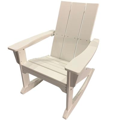 China Modern Outdoor Modern Rocking Chair Plastic HDPE Rocking Adirondack Chair for sale