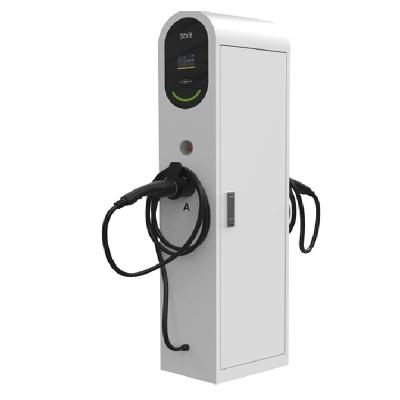 China Outdoor Electric Vehicle Dual Battery Gun 2.5m Charger EV Charging Station YLEV14K-T1 for sale