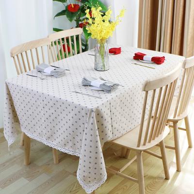 China Waterproof Modern Simple Floral Tablecloth Picnic Home Tablecloth for sale