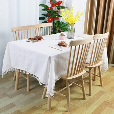 China Customized solid color cheap tablecloth waterproof home dining decorative table cover for sale