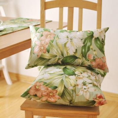 China Factory Sale Sustainable Linen Cotton Printed Flower Cushion Covers For Sofa Restaurant Custom Cotton Linen Fabric Pillows Home Decor for sale