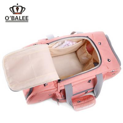 China Newest duffel bag mum multifunctional waterproof ngil bag cotton duffel bag diaper diaper bags for sale