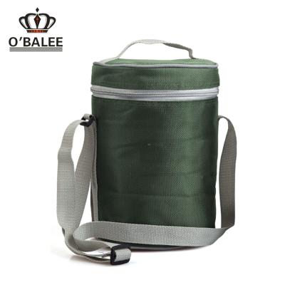 China 2017 Promotion Durable Custom Cool Carry Out Nylon Freezable Round Lunch Bag For Office for sale