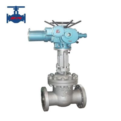 China WCB Bolted Bonnet Gate Valve Outside Screw And Yoke With Electric Actuator for sale