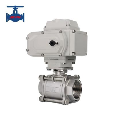 China Stainless Steel Three Piece Ball Valve CF8 CF8M 3PC NPT BSP Threaded Ball Valve for sale