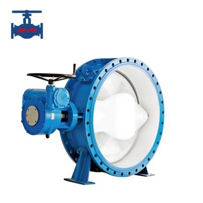 China Ductile Iron Soft Seal Double Offset Butterfly Valve For Water Pipeline Use for sale