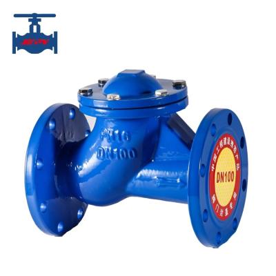 China Ductile Iron Rubber Wrapped Ball Slide Check Valve For Sewage Pipeline for sale