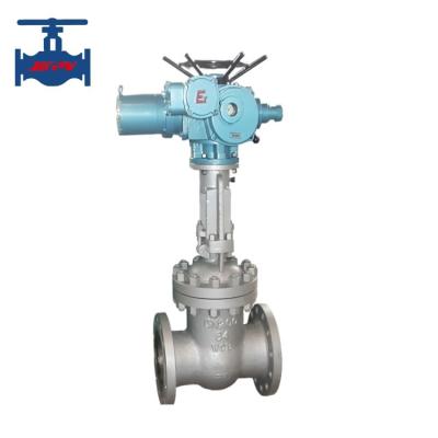 China Elektrische actuatorklep Gegooid staal roestvrij staal Flanged Gate Valve Te koop