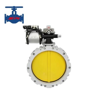 中国 Double Flange Single Flange Manual And Pneumatic Powder Use Butterfly Valve 販売のため