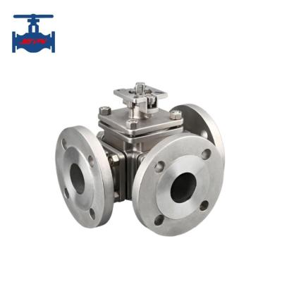 China T Type / L Type Three Way Ball Valve Manual Operation for sale