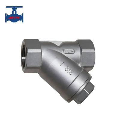 China 800PSI Edelstahl 304 316 CF8 CF8M BSP NPT Weibliche Gewinde Y-Strichmaschine zu verkaufen