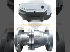 Electric flanged stainless steel ball valve