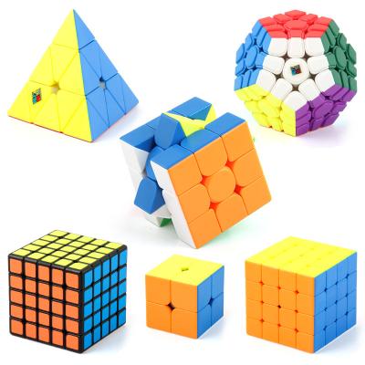 China Magnetic Cube Toy Brain Training Colored Puzzle Magic Cube Kids Eco-friendly Material High Speed ​​Decompression Toy for sale