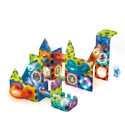 China Intellectual Magnetic Building Toys Magic Magnetic Building Blocks With 75pcs DIY Blocks Lightweight Magnetic Building Tiles Boxed Storage for sale