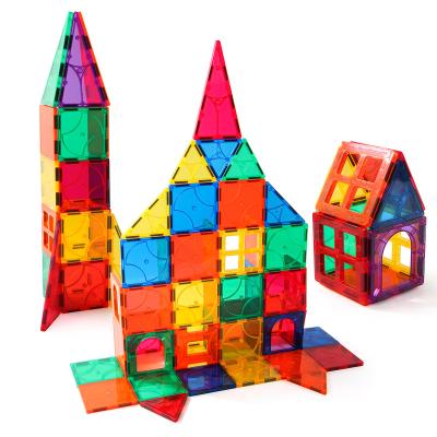 China Creative DIY Building Transformable Toys Toys 86pcs Transparent Colorful Building Blocks Set Intelligent Building Tiles Kids Play for sale