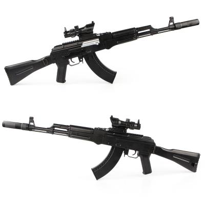 China Outdoor Water Fun AK74M Water Beads Gun Electric Folding High Quality Simulated Rifle with Optical Telescope Children's Toy Blaster for sale