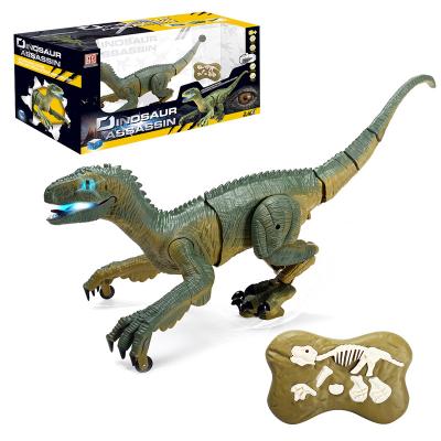 China Hot Selling Dinosaur Toy Simulation Walking Velociraptor Remote Control Dinosaur 2.4G Battery Operated Toy RC Dinosaur Toys for sale