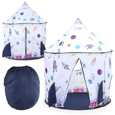 China Foldable Kids Play Tent Hot Sale Amazon Kids Folding Play Tent Outdoor Space Rocket Toy Tent Teepee Play House for sale