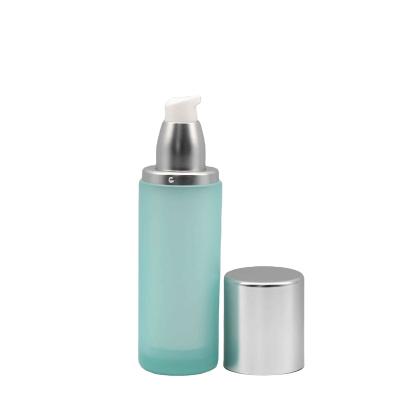 China Durable Refillable PMMA ABS PP Material Straight Round Frosted Bottles Cosmetics Bottles for sale