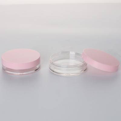 China Durable Manufacturer Direct Selling Travel Luxury Round Bottom Round Blush Box Powder Box Container for sale