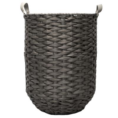 China Large Capacity Handles Laundry Storage Bags Custom Mesh Laundry Bag Woven Laundry Basket for sale