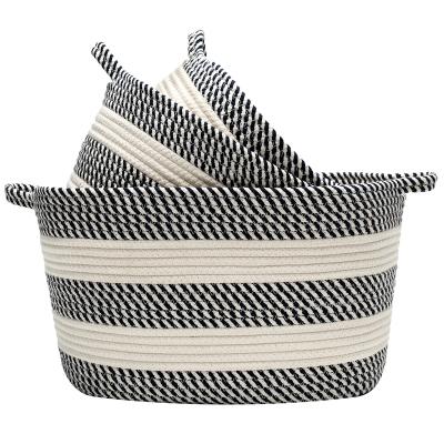 China Lightweight Basket Large Fabric Viable Cotton Organizer Storage Cloth Household Use Newcomer Storage Basket for sale