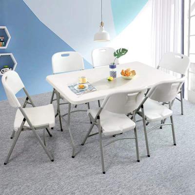 China Good Price Table Easy Carry Hard Plastic Folding Table and Chair Set Outdoor Table for sale