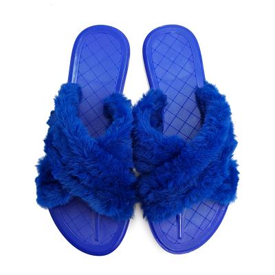 China 2021 Manufacturer Fashion Trend Home Ladies Wholesale Plush Fluffy Fleece Indoor High End Cheap Slippers Warm For Winter for sale