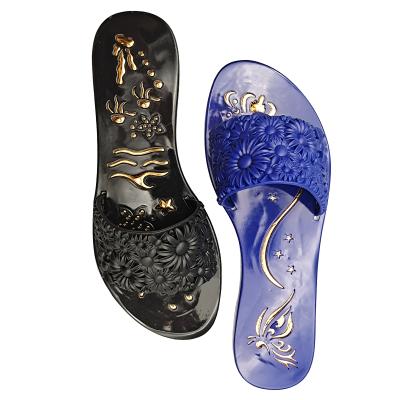 China 2021 summer trend fashion beach elegant wide platform shoes plastic flat sandals for women and ladies for sale