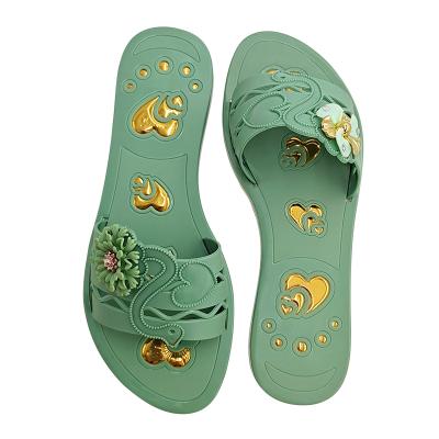 China Fashion Trend New Arrivals 2021 Luxury Women Flat Summer Shoes Woman Slippers Sandal Femme Foot Wear For Women for sale