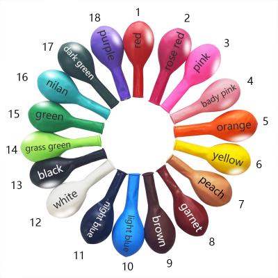 China Wholesale 100pcs 18 Kinds Eco-friendly Party Rainbow Balloons Latex Rubber Balloons Cheap for sale