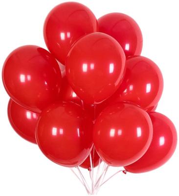 China 100pcs Eco-friendly Red Balloons 12 Inch Red Latex Party Balloons Helium Quality For Party Decoration Or Christmas Party for sale