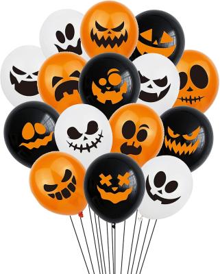 China Eco-Friendly Amazon Halloween Balloon Party Decoration Pumpkin Spider Printed Latex Balloon Ghost Party Supplies for sale