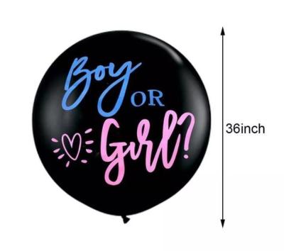 Cina Modern Boy Or Girl Balloon Gender Reveal Baby Black Latex Balloon Home Birthday Party Decoration Gender Reveal in vendita