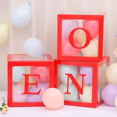 Κίνα Eco-friendly hot sale DIY baby shower balloon transparent box for baby shower b party decorations t προς πώληση