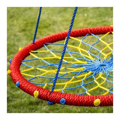 China Modern Multicolor Steel Rope And PE Swing Seat Hammock Swing With Two Steel Rings for sale