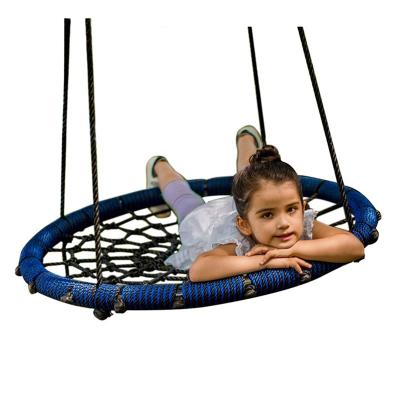 China Modern Modern Bird Nest Porch Swing Hanging Bed With Rope Durable 40 Inch Spider Web Round Rope Swing for sale