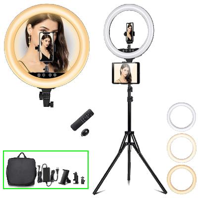 China PORTABLE LED Ring Light with Tripod Stand for Makeup Video and Mobile Phone Stand LED Lamp with 3 