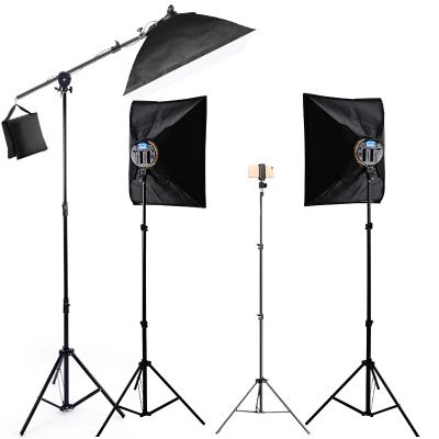 China Professional Mini Photography Fill Lamp 3 In 1 Kit Camera Umbrella Softbox Photo Shooting Studio Soft Light Box for sale