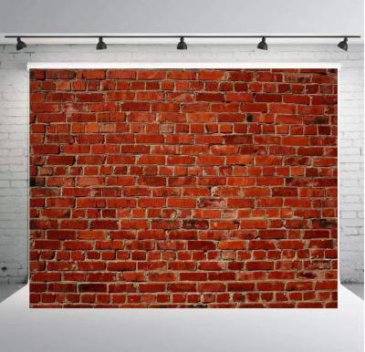 China Factory direct wholesale photography background fabric seamless best for studio children background red brick wall backdrop for sale