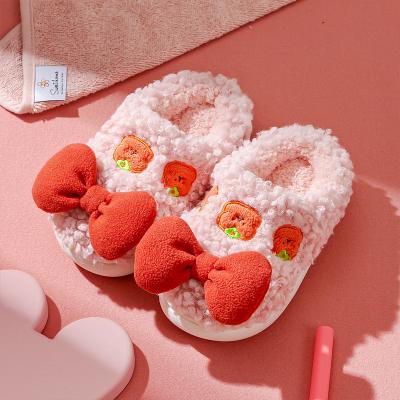 China Mario Boys Girls Warm Slippers Light Cheerful Winter Cartoon Cartoon Household Indoor Shoes for sale